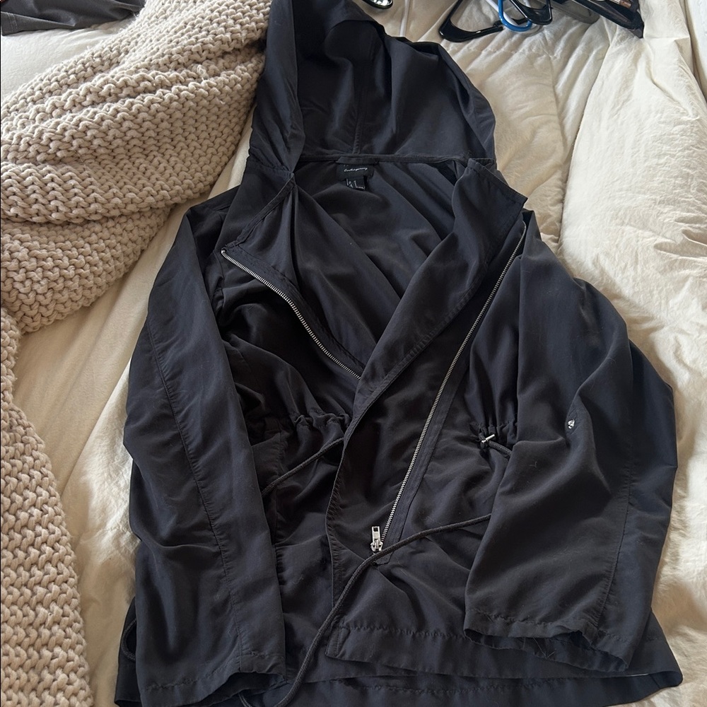 Forever 21 Black Hooded Jacket